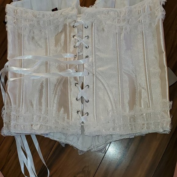 Nwt Corset Bustier Bone in Lace up  Size Xl - Picture 5 of 10